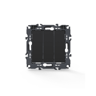 Prime Διακοπτησ Τριπλοσ Απλοσ Με Βιδα 1+1+1P 10Ax 250Vac Ip20 Mat Ανθρακι