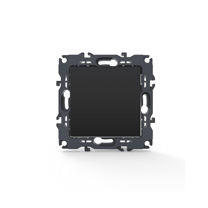 Prime Μπουτον Απλο Με Κλιπ 1P 10A 250Vac Ip20 Mat Ανθρακι