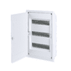 Flush Mounting 36 Modules 3 Rows White Door