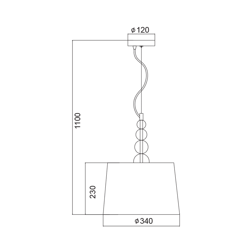 Κρεμαστο Με Γυαλι-Ασημι Καπελο Φ34 1Χε27 Olivia - Image 2