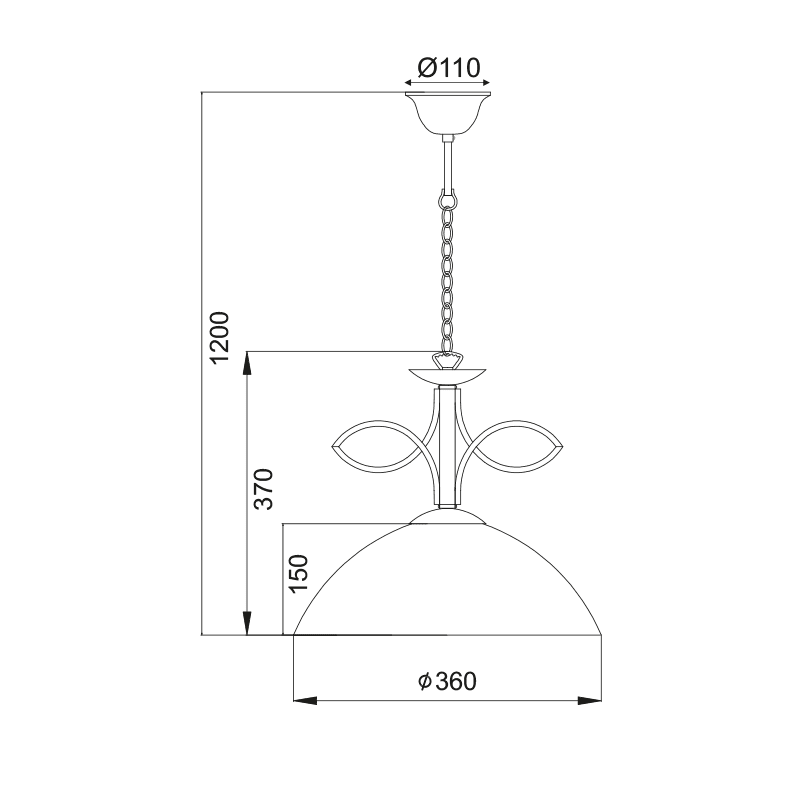 Κρεμαστο Μελι Γυαλι - Μεταλλο Καφε Χρυσο 1Χε27 Electra - Image 2