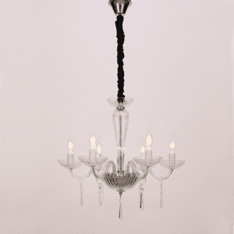 Netto Κρεμασ Φ/Σ 6Χε14 Διαφαν Κρυσταλ+Χρωμιο Μεταλλο Φ54Χη178Cm Violet