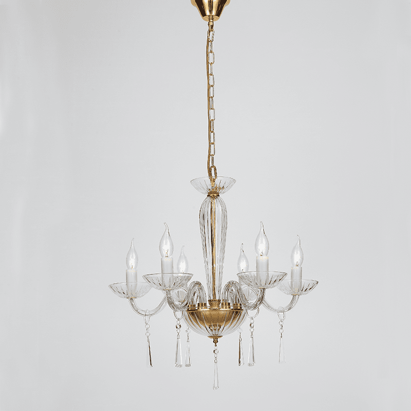 Netto Κρεμαστο Φ/Σ 6Χε14 Διαφανο Κρυσταλλο+Χρυσο Μεταλλ Φ54Χη178Cm Violet