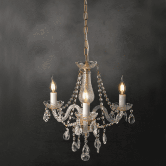 Netto Κρεμ Φ/Σ 3Χε14 Διαφανο Κρυσταλλο+Χρυσο Μεταλλο Φ48Χη160Cm Gladiolo