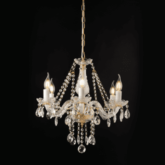 Netto Κρεμ Φ/Σ 6Χε14 Διαφανο Κρυσταλλο+Χρυσο Μεταλ  Φ51Χh162Cm Gladiolo