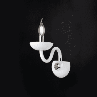 Netto Επιτοιχο Φ/Σ 1Χε14 Λευκο Κρυσταλλο+Χρωμιο Μεταλλο 22X30Cm Lunaria