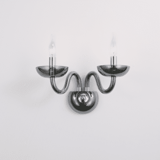 Netto Επιτοιχο Φ/Σ 2Χε14 Φιμε Κρυσταλλο+Χρωμιο Μεταλλο 40X30Cm Lunaria