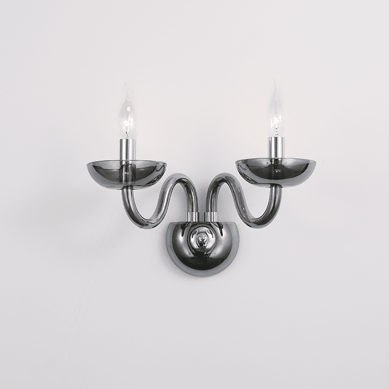 Netto Επιτοιχο Φ/Σ 2Χε14 Φιμε Κρυσταλλο+Χρωμιο Μεταλλο 40X30Cm Lunaria