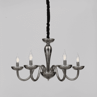 Netto Κρεμαστο Φ/Σ 5Χε14 Φιμε Κρυσταλλο+Χρωμιο Μεταλλο Φ69Χη168Cm Lunaria