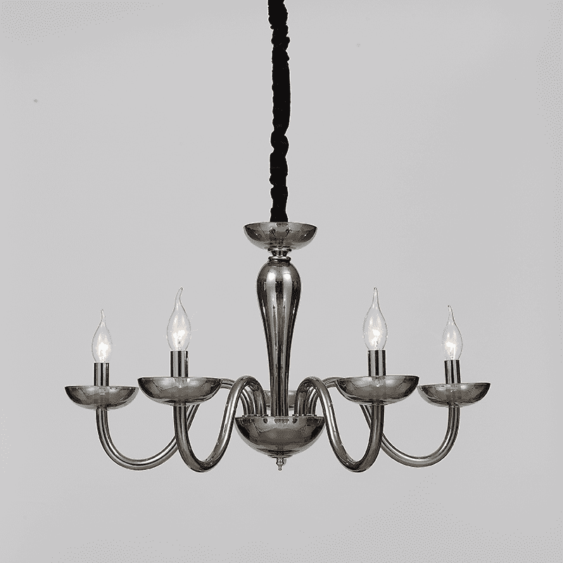 Netto Κρεμαστο Φ/Σ 5Χε14 Φιμε Κρυσταλλο+Χρωμιο Μεταλλο Φ69Χη168Cm Lunaria