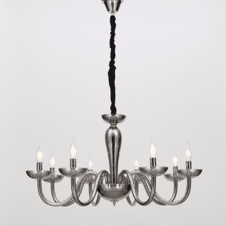 Netto Κρεμαστο Φ/Σ 8Χε14 Φιμε Κρυσταλλο+Χρωμιο Μεταλλο Φ79Χη168Cm Lunaria