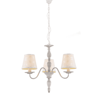 Κρεμαστο 3Χε14 Μεταλ Πατινα Λευκο/Μαυρο+Αμπαζουρ Φ57Χη103Cm Karpathia