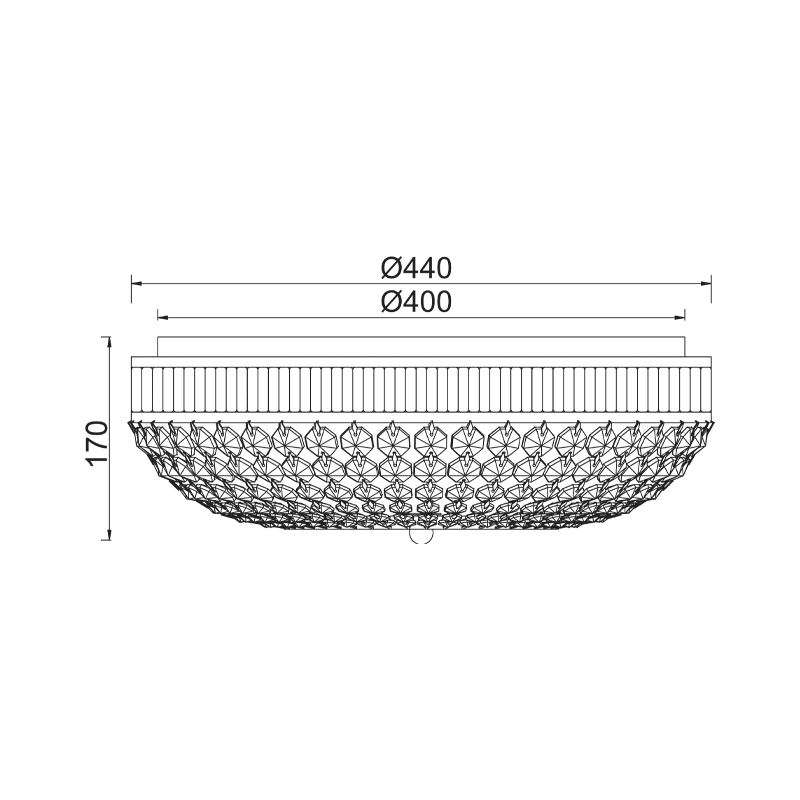 Οροφησ Φ/Σ 5Χε14 Κρυσταλλο+Νικελ Φ44Χη17Cm Rose - Image 2
