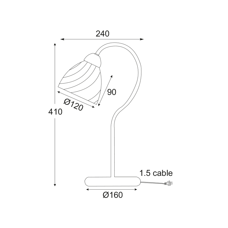 Πορτατιφ Χρωμιο Μεταλλικο 1Χε14 Byron - Image 2