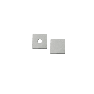 Set Of White Plastic End Caps For P124, 1Pc With Hole & 1Pc Without Hole