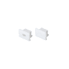 Set Of White Plastic End Caps For P127 1Pc With Hole & 1Pc Without Hole