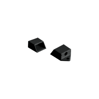 Set Of Black Plastic End Caps For Profile P151B, 2Pcs With Hole