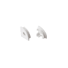Set Of White Plastic End Caps For P161, 1Pc With Hole & 1 Pc Without Hole
