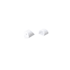 Set Of White Plastic End Caps For P163, 2Pcs With Hole