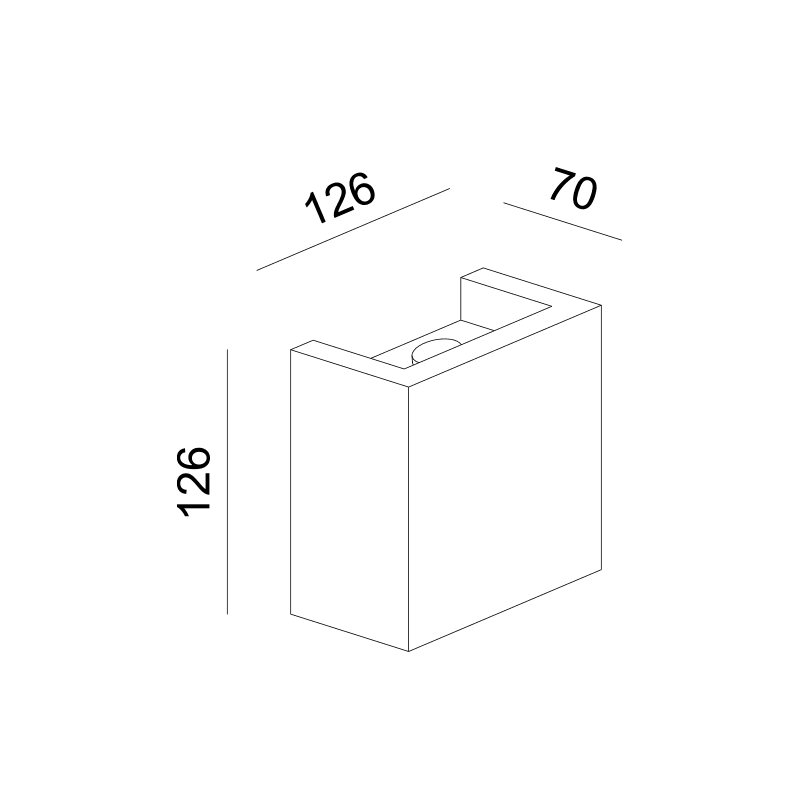 Γυψινο Επιτοιχο Φ/Σ 1Xg9 Block 12,6X7X12,6Cm - Image 2