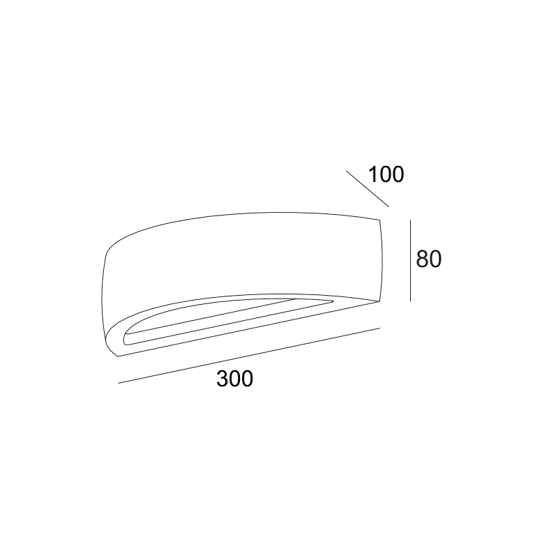 Γυψινο Επιτοιχο Φ/Σ 1Xe14 Meio 30X9,8X8Cm - Image 2