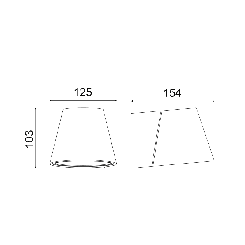 Γυψινο Επιτοιχο Φ/Σ 1Xg9 Awon 12,8X12,8X10,2Cm - Image 2