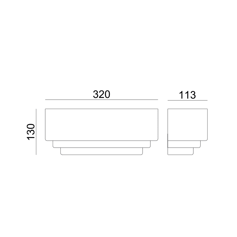 Γυψινο Επιτοιχο Φ/Σ1Xε27 Tabs 32X11,3X13Cm - Image 2