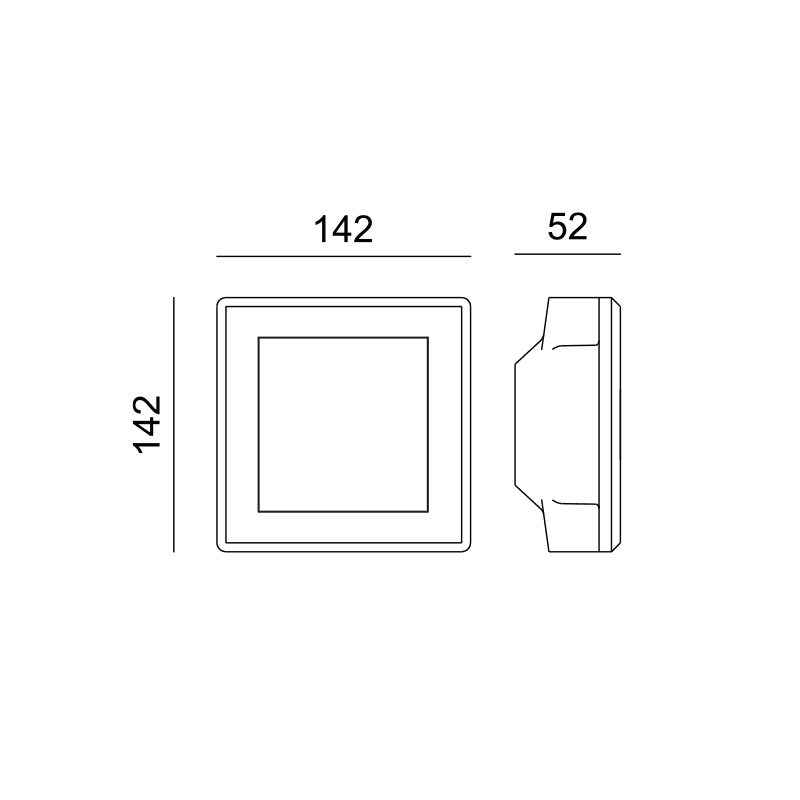 Τετραγωνο Γυψινο Trimless Σποτ Molly Gu10 Χωρισ Ανταυγαστηρα - Image 2