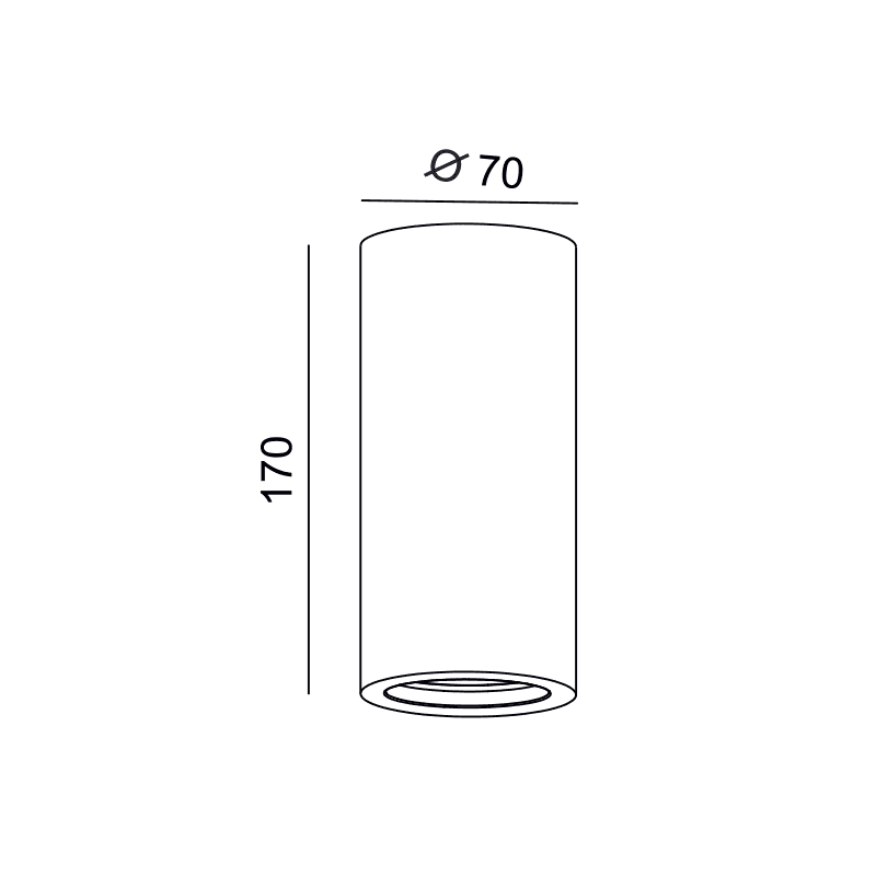 Στρογγυλο Γυψινο Φ/Σ Οροφησ Ruth Gu10 Φ70X170 - Image 2