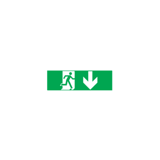 Arrow Down Sticker For Exit/Emergency Lighting