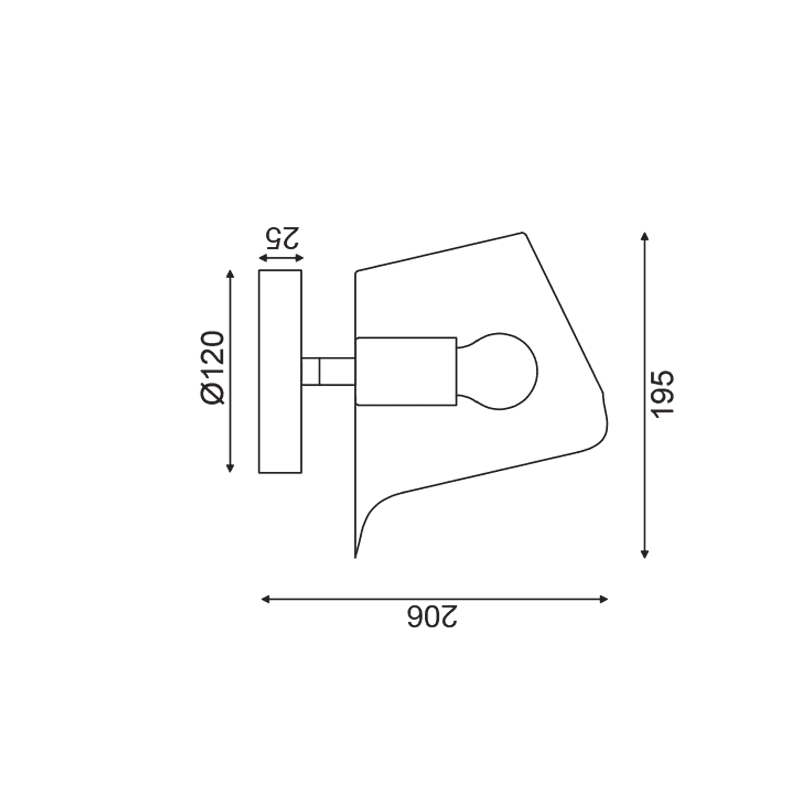 Επιτοιχο Φ/Σ 1Χε27 Λευκο Μεταλλικο 21Χ17Χ20Cm Monet - Image 2