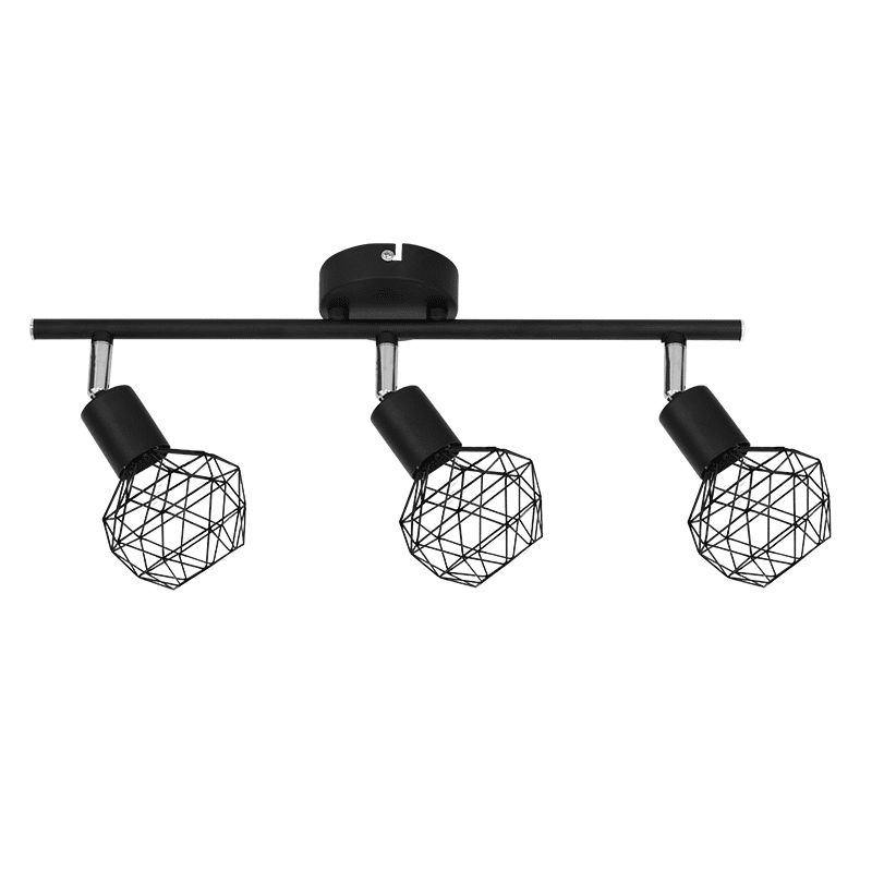 Σποτ Iii 3Xe14 Μαυρο Πλεγμα 46X12,5X19,5Cm Aladdin