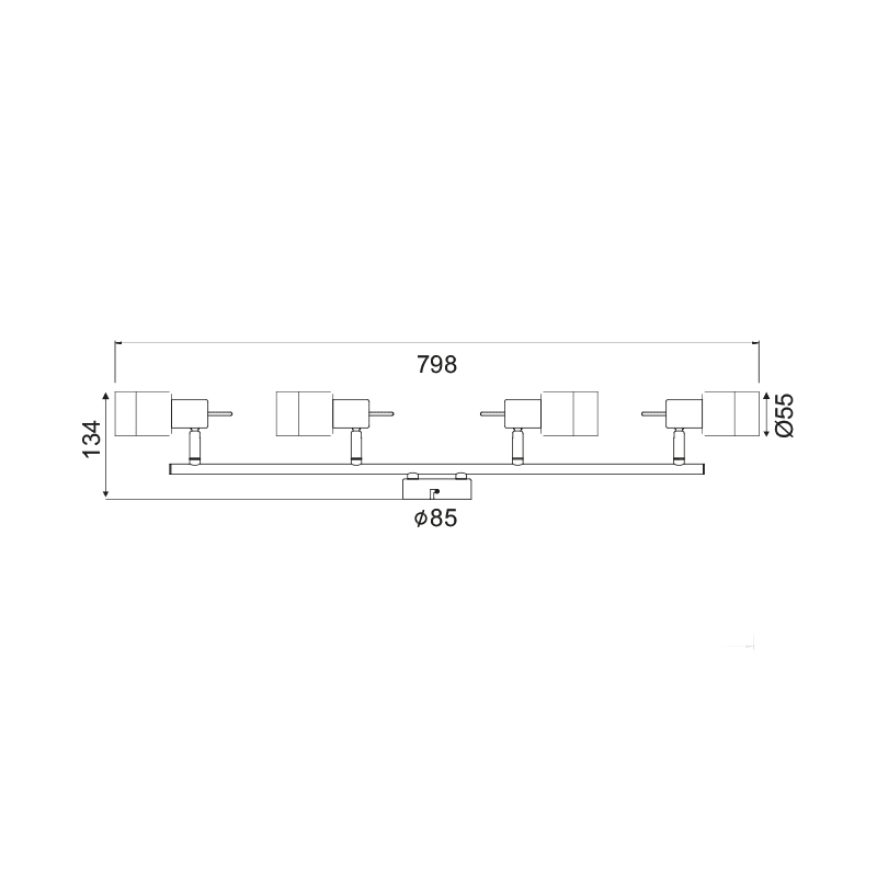 Σποτ Ιιιι Νικελ Με Διαφανο Γυαλι 4 Χ Gu10 Platinum - Image 2