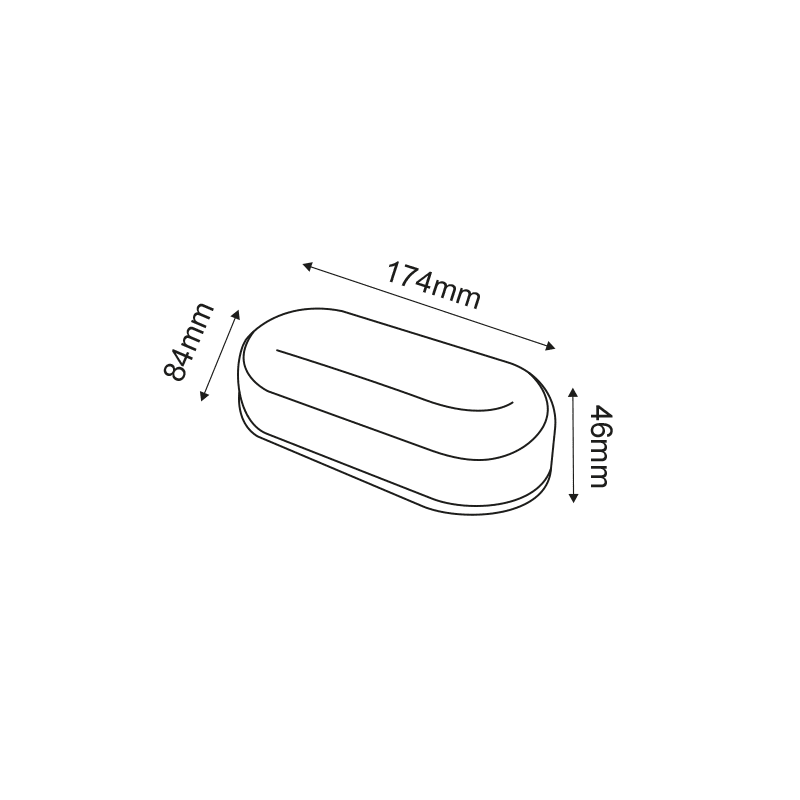 Led Pc White Wall Luminaire 230V Ac Ip66 12W 1110Lm 6000K 180° Ra80 - Image 3