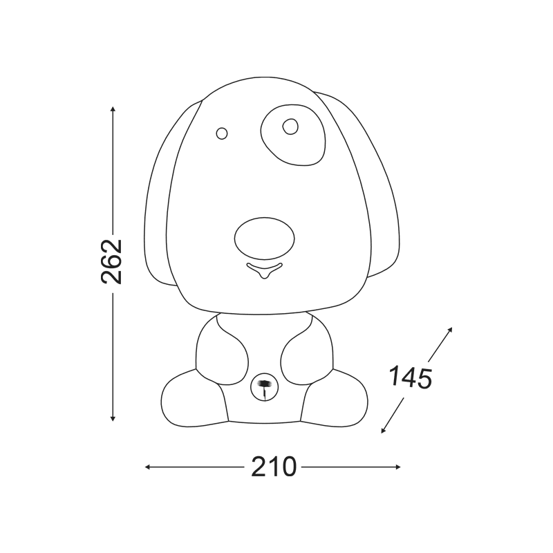 Πορτατιφ 1Χε14 Παιδικο Σκυλακι Μαυρο 21Χ15Χη26Cm Friends - Image 2