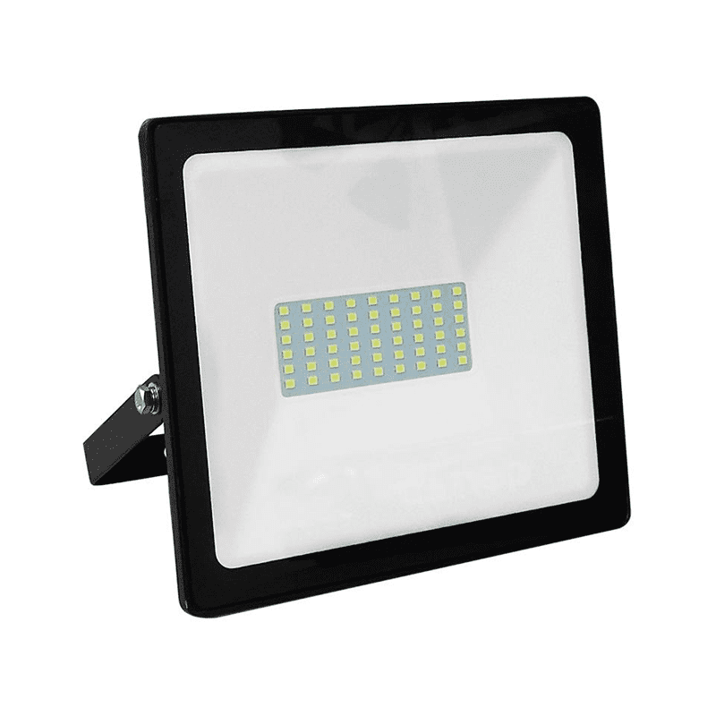 Black Led Smd Flood Luminaire Ip66 50W 3000K 4000Lm 230V Ra80