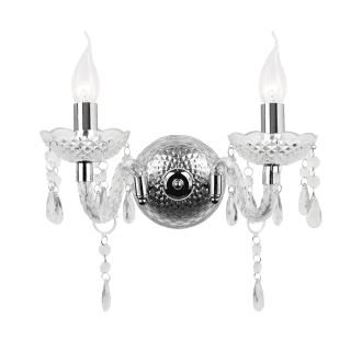 Επιτοιχο Φ/Σ 2Χε14 Ακρυλικο Διαφανο+Χρωμιο Μεταλλο 32X25Cm Pegasus