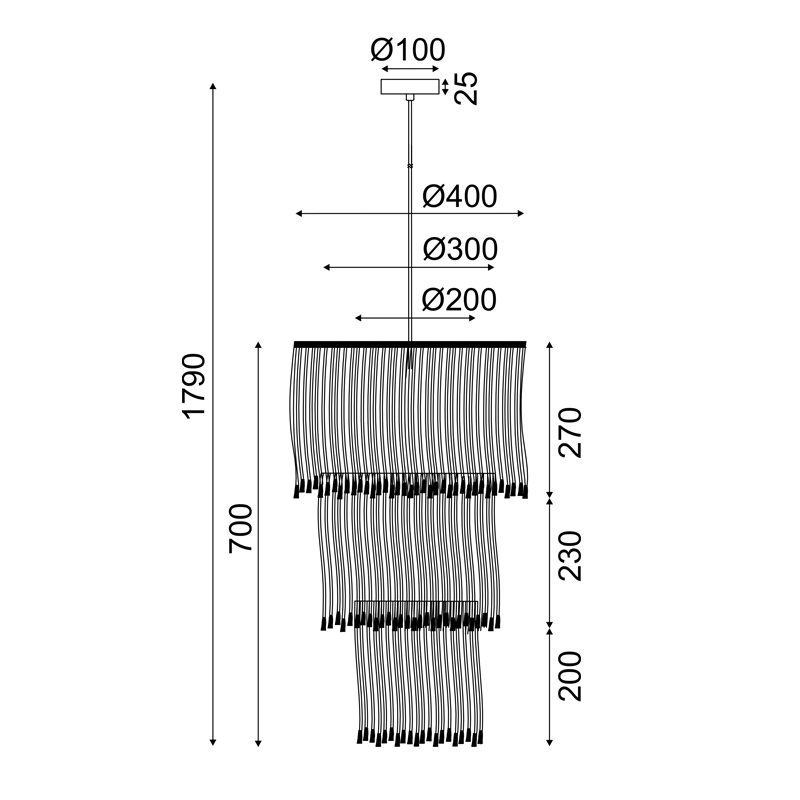 Netto Κρεμαστο Φ/Σ 1Χε27 Thassos Εκρου Μακραμε Μαλλινο D40Xh180Cm - Image 2