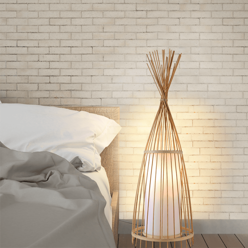 Επιδαπεδιο Φ/Σ 1Χε27 Bamboo D30Xh100Cm Serifos - Image 2