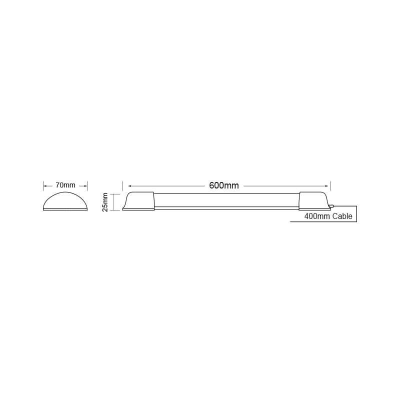Led Linear Luminaire 18W 1400Lm 3000K 120° 230V Ac Ip44 Ra>80 30.000Hrs - Image 2