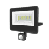 Black Sensor Led Smd Flood Luminaire Ip66 30W 6000K 3300Lm 230V Ac Ra80