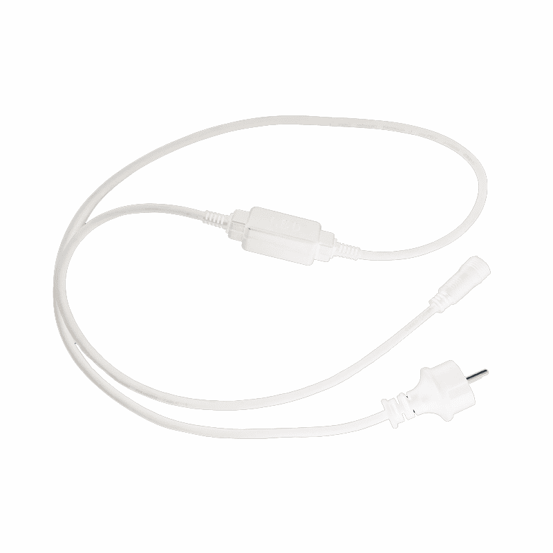 Καλωδ Λευκο Με Φισ & Συνδεσμο Για Σχεδιο Led Μονοκαναλ Φωτοσωλ Ip44 1.5M