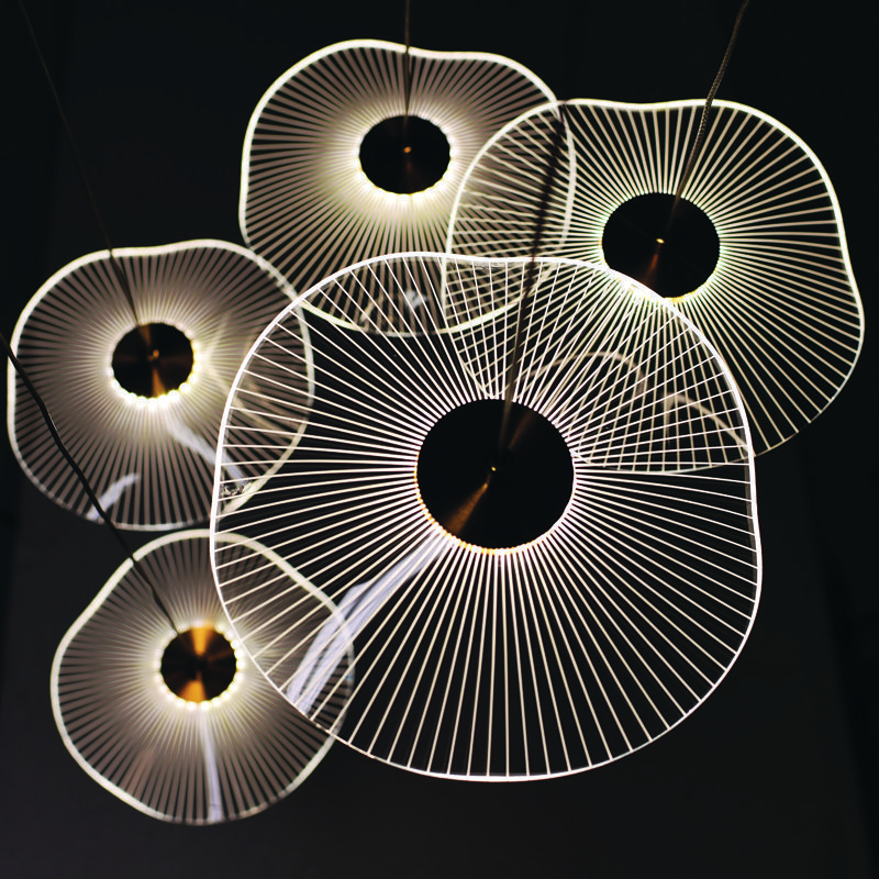 Κρεμαστο Φ/Σ Led 25W 3000K 1750Lm Ninfea Ορειχαλκο Μετ/Κο Ip20 D55Xh260Cm - Image 2