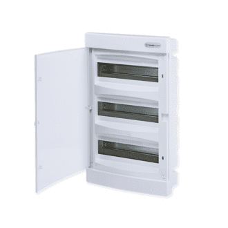 Flush Mounting 36 Modules 3 Rows White Door