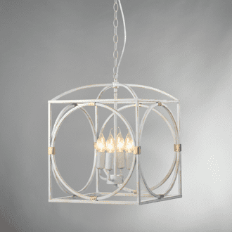 Κρεμαστο Φ/Σ 4Χε14 Μεταλλικο Λευκο Αντικε 35Χ35Xh150Cm Frida