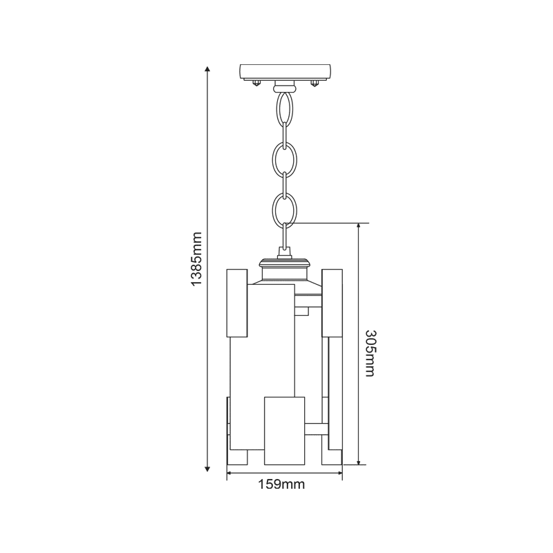 Μαυρο Κρεμαστο Φωτιστικο Arion 1Xe27 Ip44 Με Διαφανο Γυαλι - Image 2