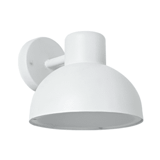 Λευκο Επιτοιχο Φωτιστικο Bero 1Xe27 Max.10W Led Ip44 Με Οπαλ Pc Καλυμμα