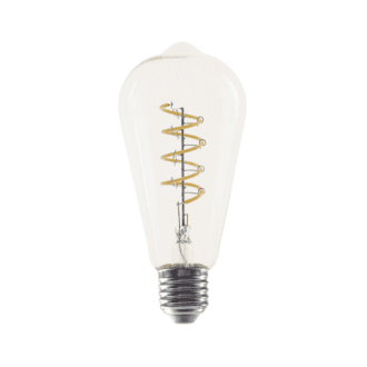 Led Filament E27 Dim St64 4W Spiral 1800K 230V Ac 300Lm Ra80 30000H 360°