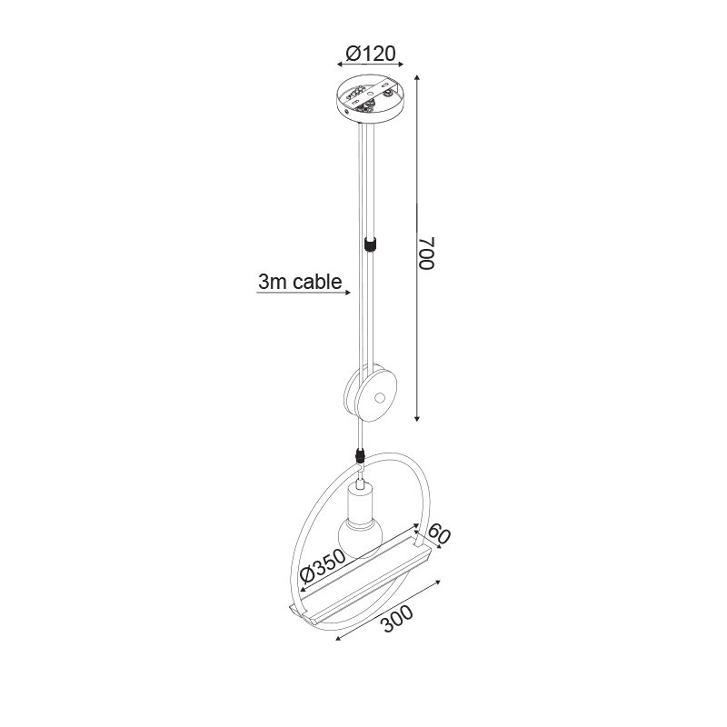 Netto Κρεμαστο Φ/Σ 1Χε27 Μεταλλικοσ Κρικοσ Φ45 Roottori - Image 2