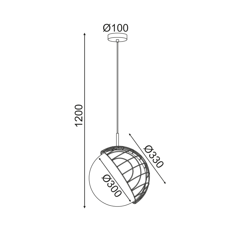 Netto Κρεμαστο Φ/Σ 1Χε27 Rattan+Λευκο Γυαλι D33Xh120Cm Aurora - Image 3